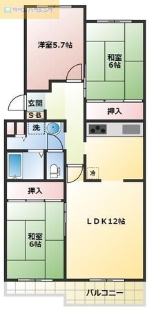 津田沼グリーンハイツ　1号棟の物件間取画像